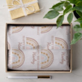 ブラウンピンクボホーレインボー名前をカスタムする誕生日ギフト 薄葉紙 (ギフト)