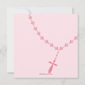 ブラウンピンクロザリオ第1聖餐式招待状 招待状 (裏面)