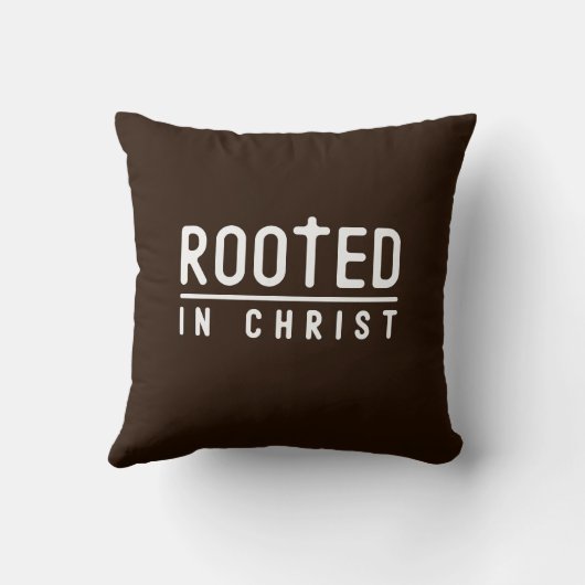 ブラウンファームハウスクリスチャン装飾用クッション クッション (裏面)