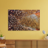 ブラウンフェアシャンフェザーデザイン キャンバスプリント (インサイチュ (リビング))