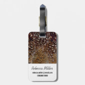 ブラウンフェアシャンフェザーデザイン ラゲッジタグ (裏面縦)