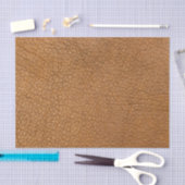 ブラウンフェイクアリゲーターレザープリント 薄葉紙 (クラフト)