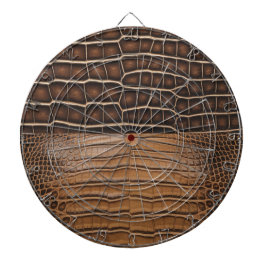 ブラウンフェイクアリゲーターレザー ダーツボード