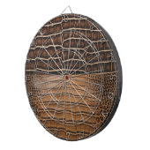 ブラウンフェイクアリゲーターレザー ダーツボード (正面右)