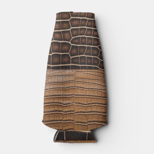 ブラウンフェイクアリゲーターレザー ボトルクーラー (正面)