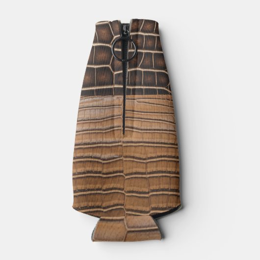 ブラウンフェイクアリゲーターレザー ボトルクーラー (裏面)