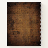 ブラウンフェイクレザースケッチブック ノートブック (裏面)