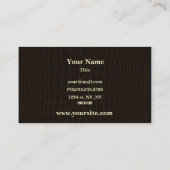 ブラウンフェイクレザー名刺 名刺 (裏面)