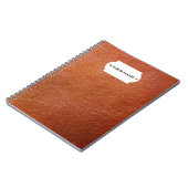 ブラウンフェイクレザー手帳 ノートブック (左側)