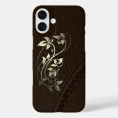 ブラウンフェイクレザー表皮 Case-Mate iPhoneケース (裏面)