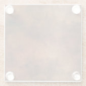 ブラウンフェイクレザー ガラスコースター (裏面)