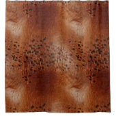 ブラウンフェイクレザー シャワーカーテン (正面)