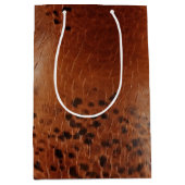 ブラウンフェイクレザー ミディアムペーパーバッグ (正面)