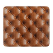 ブラウンフェイクレザー（レザールック） カッティングボード (正面)