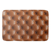ブラウンフェイクレザー（レザールック） バスマット (正面)