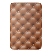 ブラウンフェイクレザー（レザールック） バスマット (正面縦)