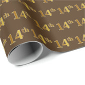ブラウンフェイク、金ゴールド14日(14日)イベント ラッピングペーパー (ロールコーナー)