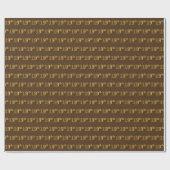 ブラウンフェイク、金ゴールド19日（19日）イベント ラッピングペーパー (フラット)