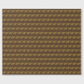 ブラウンフェイク、金ゴールド28日（28日）イベント ラッピングペーパー (フラット)