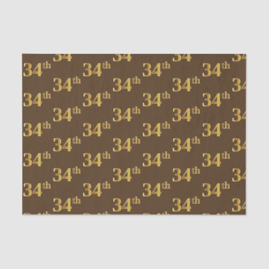 ブラウンフェイク、金ゴールド34位(34位)イベント 薄葉紙 (正面)