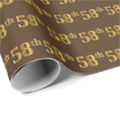 ブラウンフェイク、金ゴールド58位(58位)イベント ラッピングペーパー (ロールコーナー)