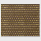ブラウンフェイク、金ゴールド62番目(62番目)のイベント ラッピングペーパー (フラット)