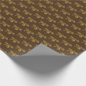 ブラウンフェイク、金ゴールド76位(76位)イベント ラッピングペーパー (角)
