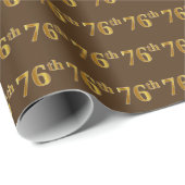 ブラウンフェイク、金ゴールド76位(76位)イベント ラッピングペーパー (ロールコーナー)