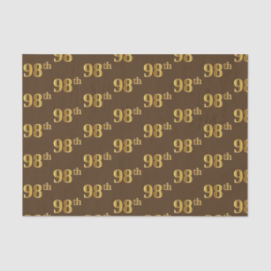 ブラウンフェイク、金ゴールド98位（98位）イベント 薄葉紙 (正面)