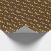 ブラウンフェイク、金ゴールド99位(99位)イベント ラッピングペーパー (角)