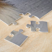 ブラウンフォックス歩くオン雪 ジグソーパズル (側面)