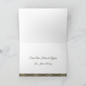 ブラウンフォトピースアンドジョーホリデー カード (内部)