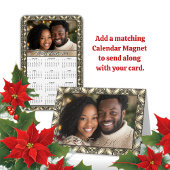 ブラウンフォトピースアンドジョーホリデー カード