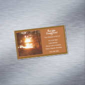 ブラウンフォレストキャンプグラウンドキャンプアウトドア マグネット名刺 (インサイチュ)