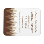 ブラウンフォレストレンジウッドランドウェディング日付を保存 マグネット (横)