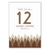 ブラウンフォレストレンジウッドランド結婚ズ テーブルナンバー (裏面)