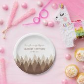 ブラウンフォレストレンジウッドランド結婚ズ ペーパープレート (パーティー)