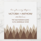 ブラウンフォレストレンジウッドランド結婚ズ ワインラベル (シングルラベル)