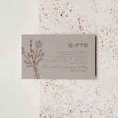 ブラウンフォーマルバラフローラウェディングギフト エンクロージャーカード