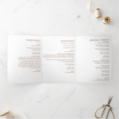 ブラウンフォーマルバラフローラ三折結婚式 プログラム (内部)