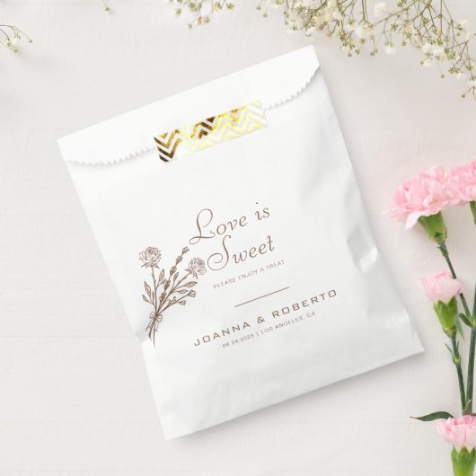 ブラウンフォーマルバラフローラ愛は甘結婚い フェイバーバッグ (封をした状態)