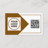 ブラウンフォーマルQRコードプロフェッショナル企業の モダン 名刺 (裏面)