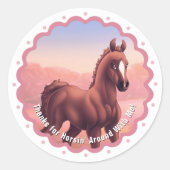 ブラウンフォール誕生日パーティーありがとう ラウンドシール (正面)