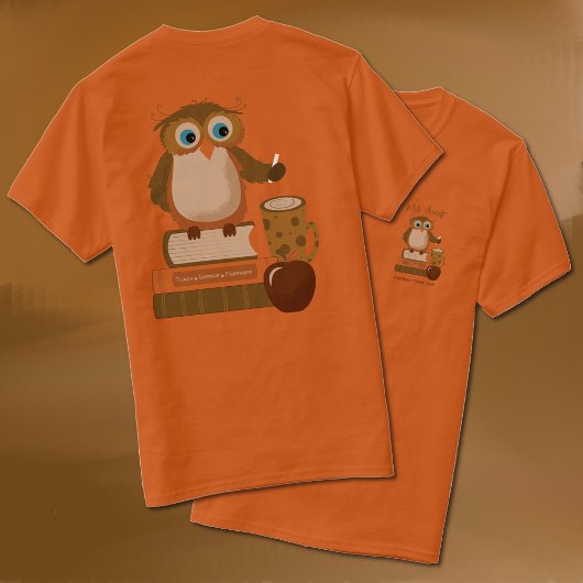 ブラウンフクロウスクール先生Tシャツ Tシャツ