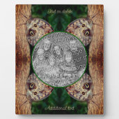 ブラウンフクロウ蝶が自分の写真を作成 フォトプラーク (正面)