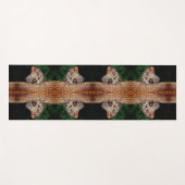 ブラウンフクロウ蝶クローズアップ自然抽象芸術 ヨガマット (正面(横))