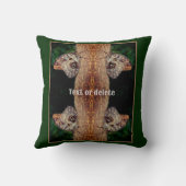 ブラウンフクロウ蝶自然抽象芸術 クッション (裏面)