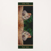 ブラウンフクロウ蝶自然 パーソナライズされた ヨガマット (正面)