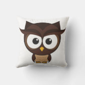 ブラウンフクロウ クッション (裏面)