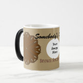 ブラウンフラワーリボンTmpl by Kenneth Yoncich モーフィングマグカップ (正面左)